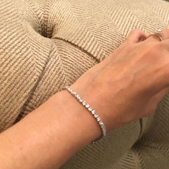 TENNIS BRACELET S925 STAMPED CUBIC ZIRCON - Picture 2 of 4